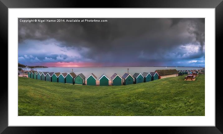 Gurnard Bay Panorama #2 Framed Mounted Print by Wight Landscapes