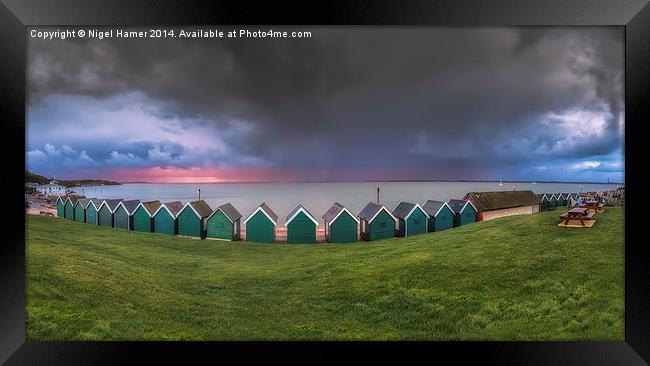 Gurnard Bay Panorama #2 Framed Print by Wight Landscapes