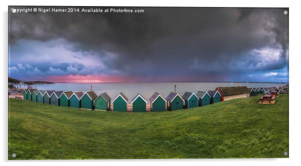 Gurnard Bay Panorama #2 Acrylic by Wight Landscapes