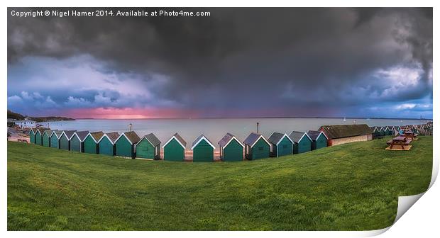 Gurnard Bay Panorama #2 Print by Wight Landscapes