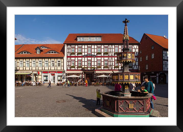 Market at Wernigerode Framed Mounted Print by Thomas Schaeffer