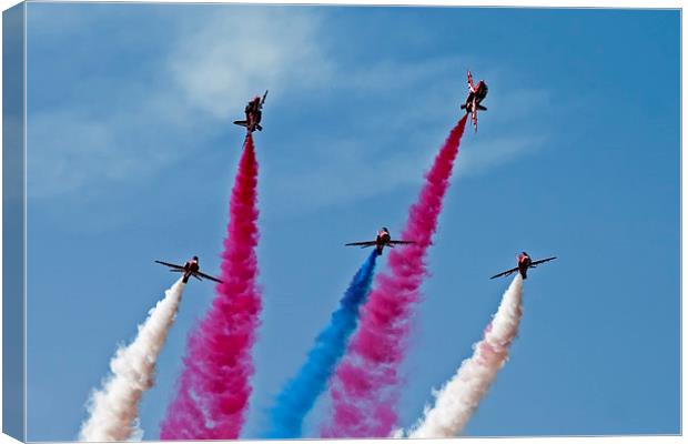 Red Arrows Canvas Print by Roger Green