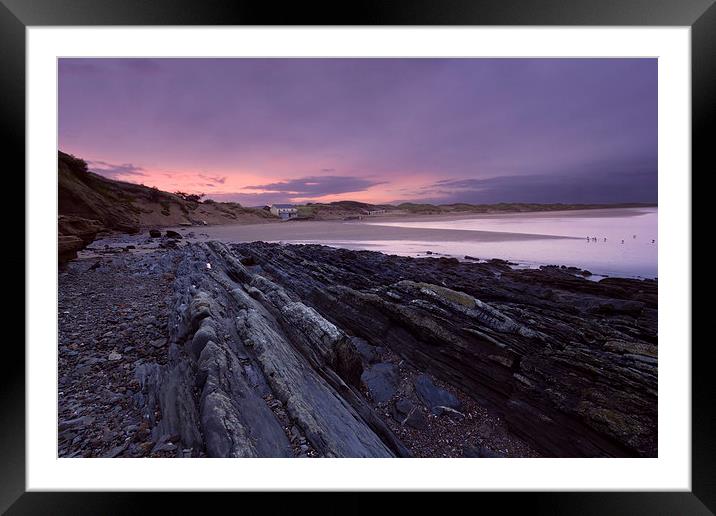 Saunton Sands sunrise Framed Mounted Print by Dave Wilkinson North Devon Ph