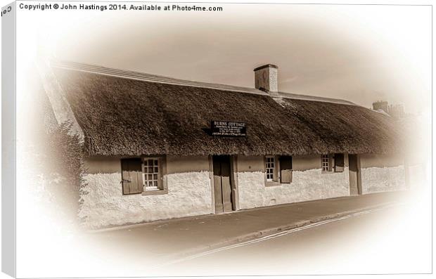 Burns Cottage  Canvas Print by John Hastings