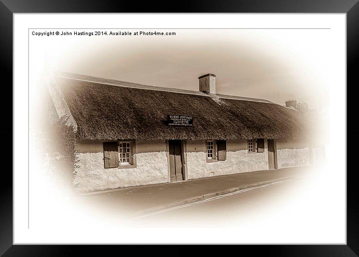 Burns Cottage  Framed Mounted Print by John Hastings