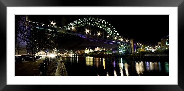  The Tyne Bridge Panoramic Framed Mounted Print by Dave Hudspeth Landscape Photography