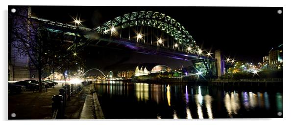 The Tyne Bridge Panoramic Acrylic by Dave Hudspeth Landscape Photography