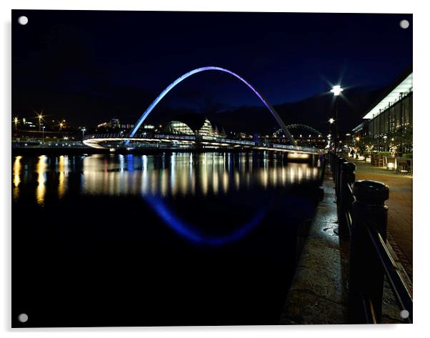  The Gateshead Millenium Bridge Acrylic by Dave Hudspeth Landscape Photography
