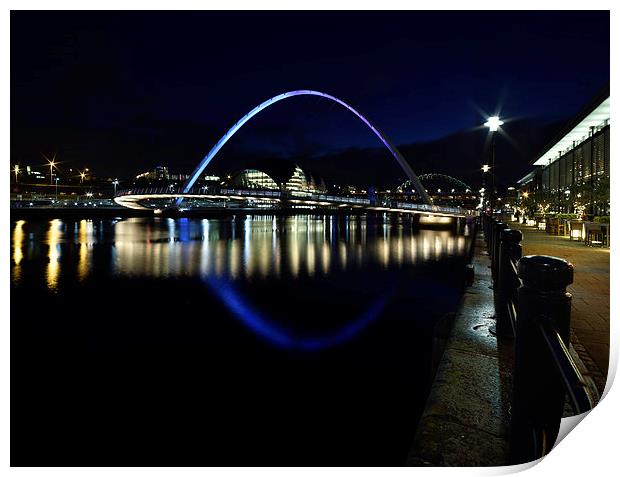  The Gateshead Millenium Bridge Print by Dave Hudspeth Landscape Photography