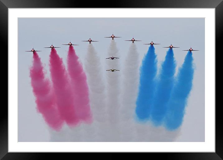  Red Arrows and Gnats flypast Framed Mounted Print by Rachel & Martin Pics