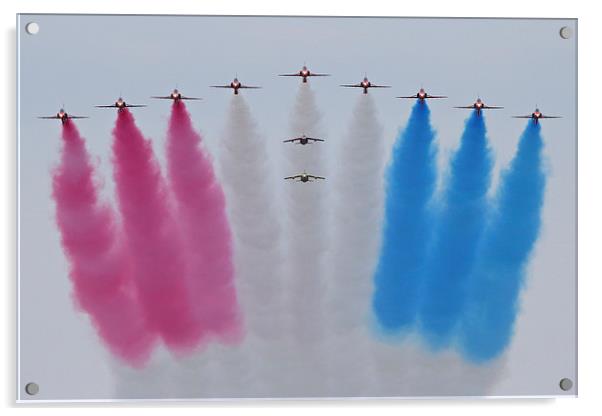  Red Arrows and Gnats flypast Acrylic by Rachel & Martin Pics