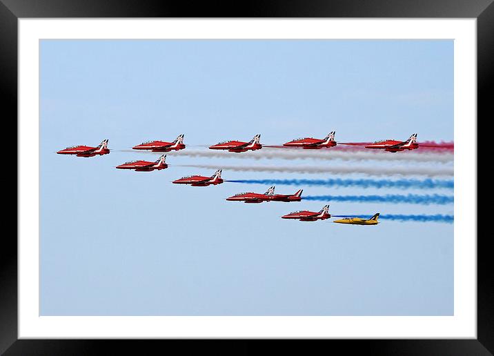  Red Arrows and gnats flypast Framed Mounted Print by Rachel & Martin Pics