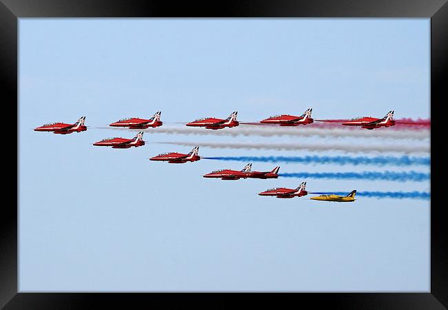  Red Arrows and gnats flypast Framed Print by Rachel & Martin Pics