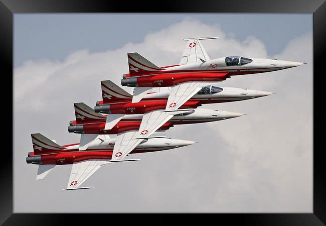  Patrouille Suisse stack Framed Print by Rachel & Martin Pics