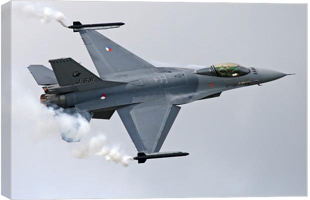  Dutch F-16 topside pass Canvas Print by Rachel & Martin Pics