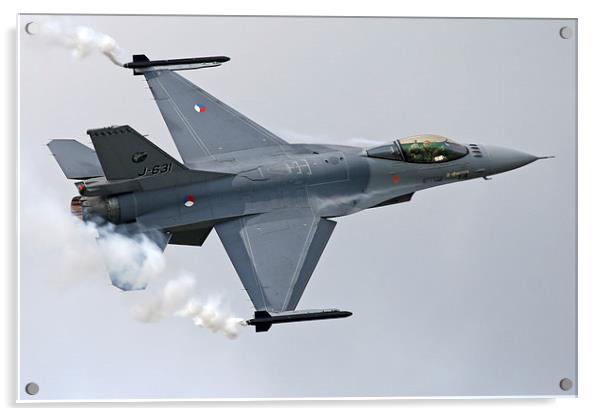  Dutch F-16 topside pass Acrylic by Rachel & Martin Pics