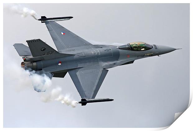  Dutch F-16 topside pass Print by Rachel & Martin Pics