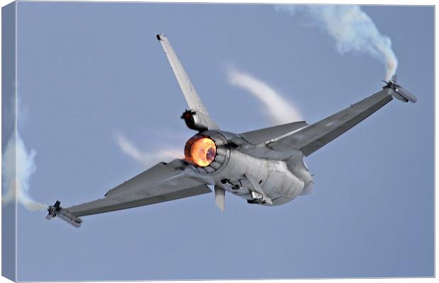  Dutch F-16 afterburner pass Canvas Print by Rachel & Martin Pics