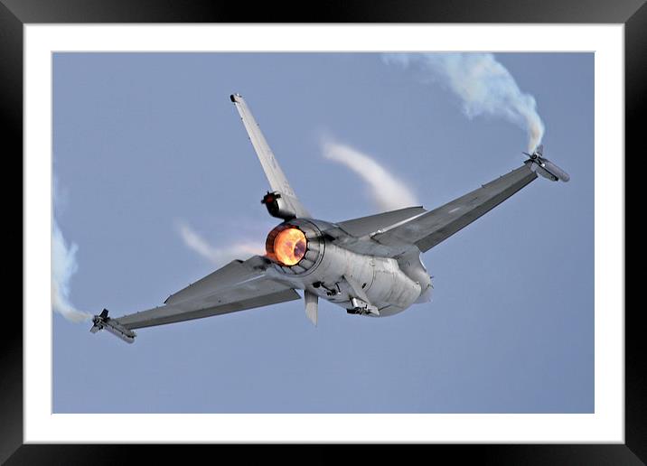  Dutch F-16 afterburner pass Framed Mounted Print by Rachel & Martin Pics