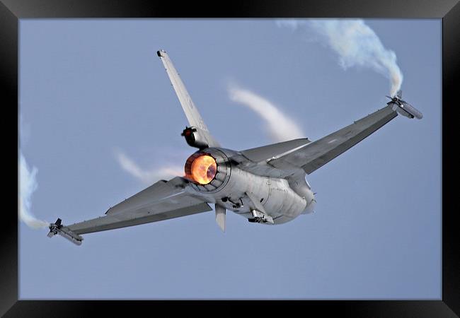  Dutch F-16 afterburner pass Framed Print by Rachel & Martin Pics