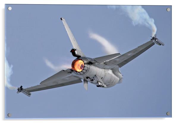  Dutch F-16 afterburner pass Acrylic by Rachel & Martin Pics