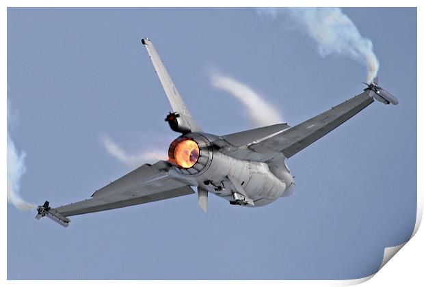  Dutch F-16 afterburner pass Print by Rachel & Martin Pics