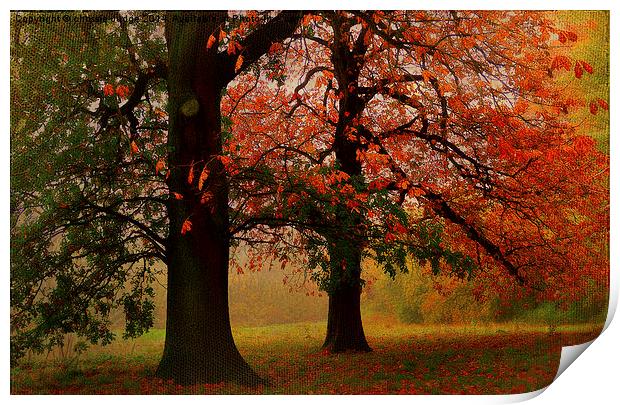  textured/painterly Autumn scene  Hampstead-heath  Print by Heaven's Gift xxx68