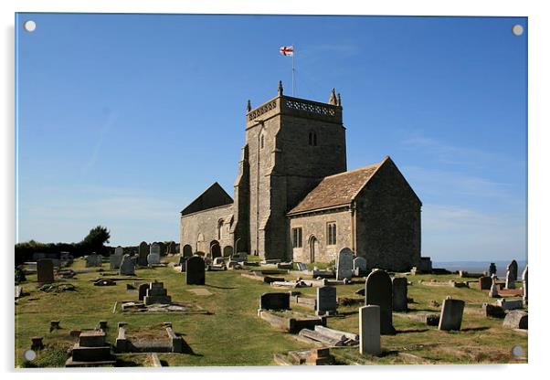  Uphill Church (St.Nicholas) Acrylic by Neil Smith