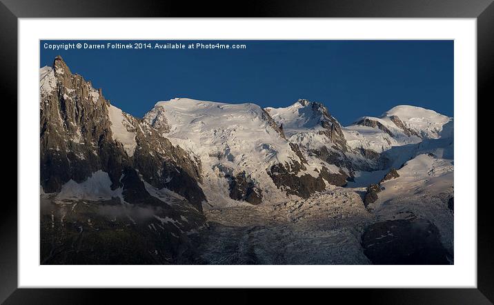 Mont Blanc Massif, Chamonix, France Framed Mounted Print by Darren Foltinek