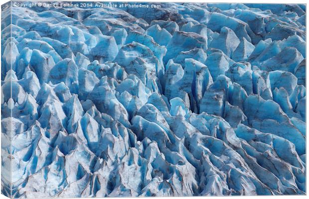 Mendenhall Glacier Crevasses, Alaska  Canvas Print by Darren Foltinek