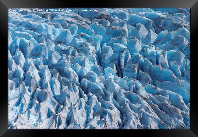 Mendenhall Glacier Crevasses, Alaska  Framed Print by Darren Foltinek