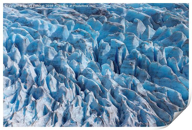 Mendenhall Glacier Crevasses, Alaska  Print by Darren Foltinek