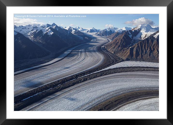 Kaskawulsh glacier junction, Kluane Park, Yukon, C Framed Mounted Print by Darren Foltinek
