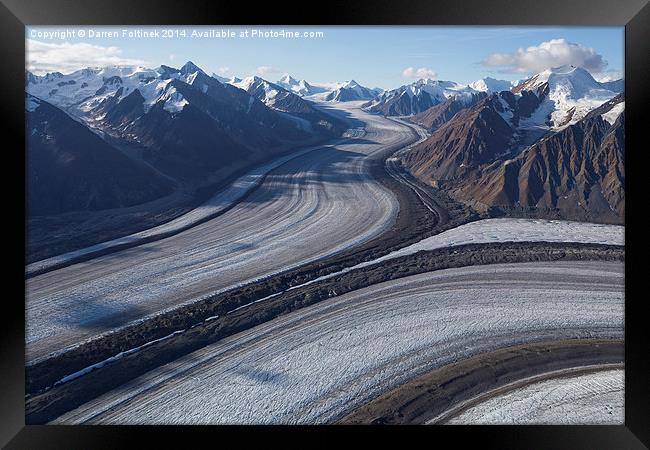 Kaskawulsh glacier junction, Kluane Park, Yukon, C Framed Print by Darren Foltinek