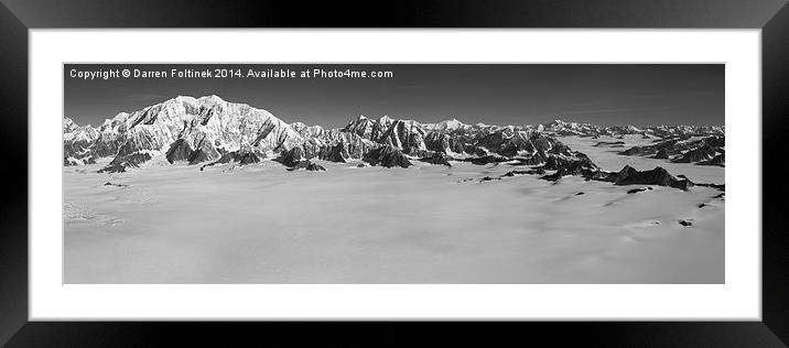 Mt. Logan panorama, Kluane Park, Yukon  Framed Mounted Print by Darren Foltinek