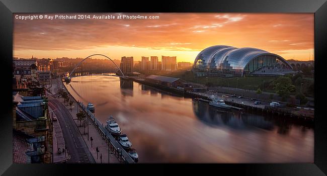  Sunrise Over The Tyne Framed Print by Ray Pritchard