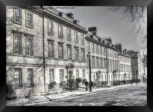 Bath  Victorian Terrace houses Framed Print by Andrew Heaps