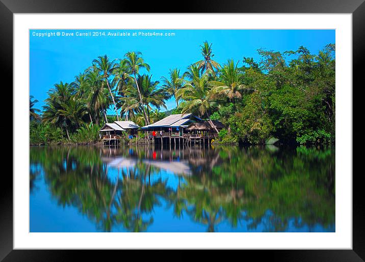 Reflections of Cambodia Framed Mounted Print by Dave Carroll