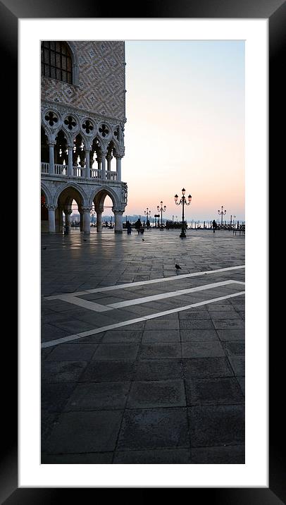 Doge Palace in San Marco, Venice Italy at sun rise Framed Mounted Print by Jonathan Evans