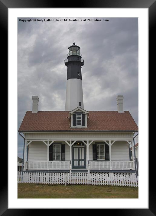  Tybee Island Lighthouse Framed Mounted Print by Judy Hall-Folde