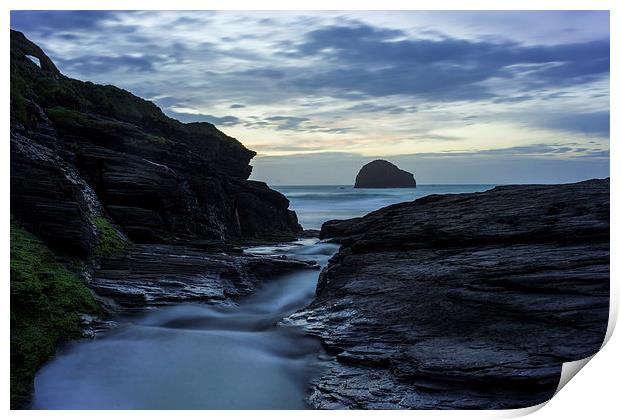  The Stream at Trebarwith Print by David Wilkins