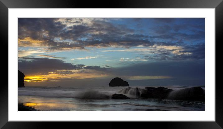  Sunset at Trebarwith Framed Mounted Print by David Wilkins