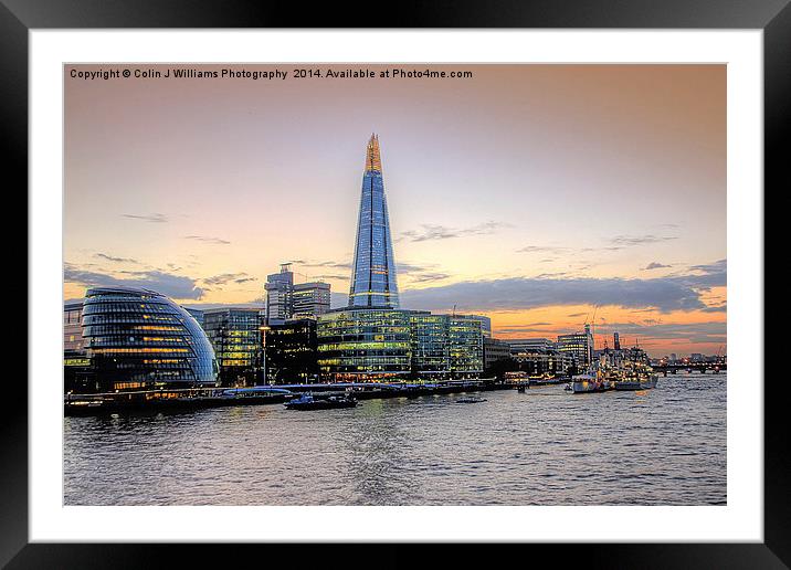  City Hall and The Shard Framed Mounted Print by Colin Williams Photography
