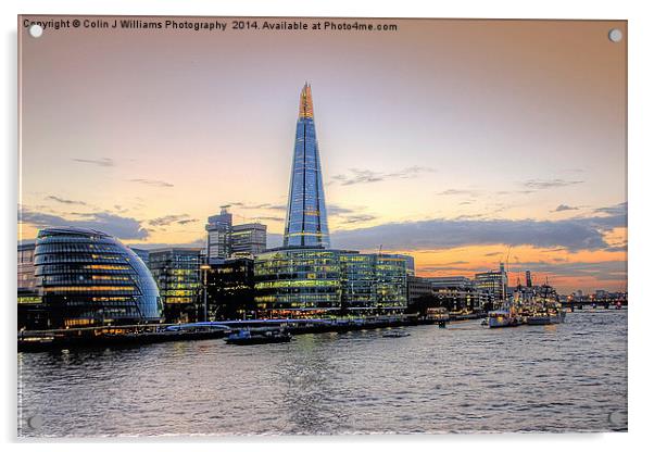  City Hall and The Shard Acrylic by Colin Williams Photography