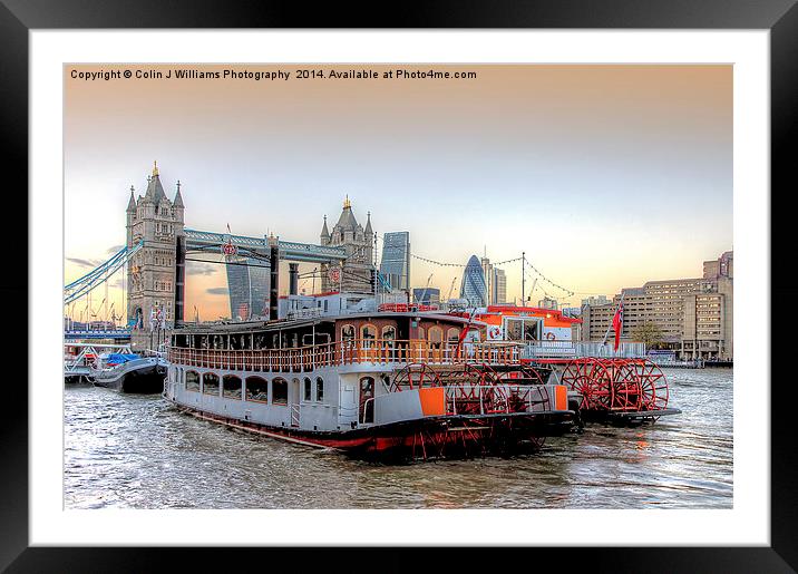  Tower Bridge From Butlers Wharf Framed Mounted Print by Colin Williams Photography