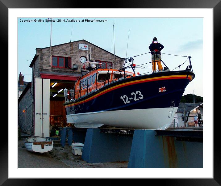  Swanage Lifeboat Framed Mounted Print by Mike Streeter