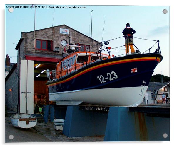  Swanage Lifeboat Acrylic by Mike Streeter