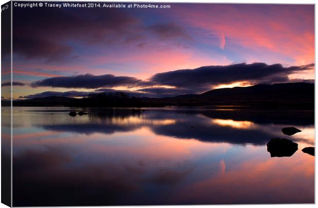 Loch Ba Sunrise  Canvas Print by Tracey Whitefoot