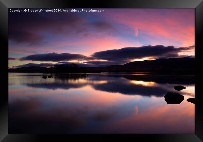 Loch Ba Sunrise  Framed Print by Tracey Whitefoot