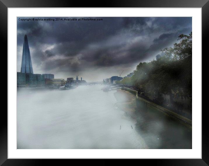  The Misty Old Thames Framed Mounted Print by sylvia scotting